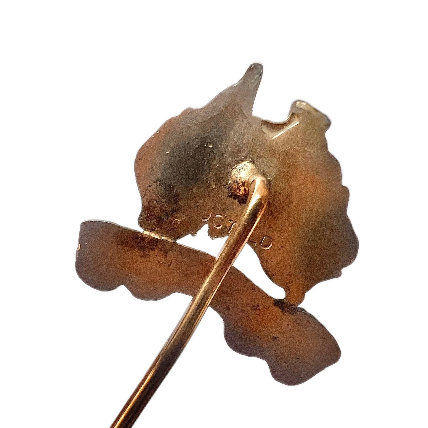 Antique 9ct gold and enamel Australia stickpin