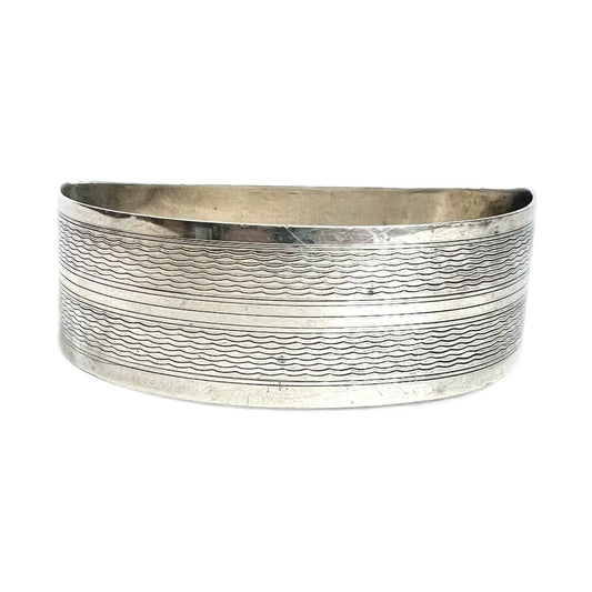 Vintage Australian sterling silver napkin ring by Apex, G & E Rodd