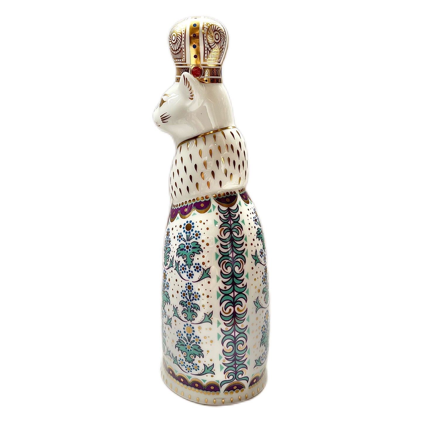 Royal Crown Derby Russian Royal Cat figurine circa 1988
