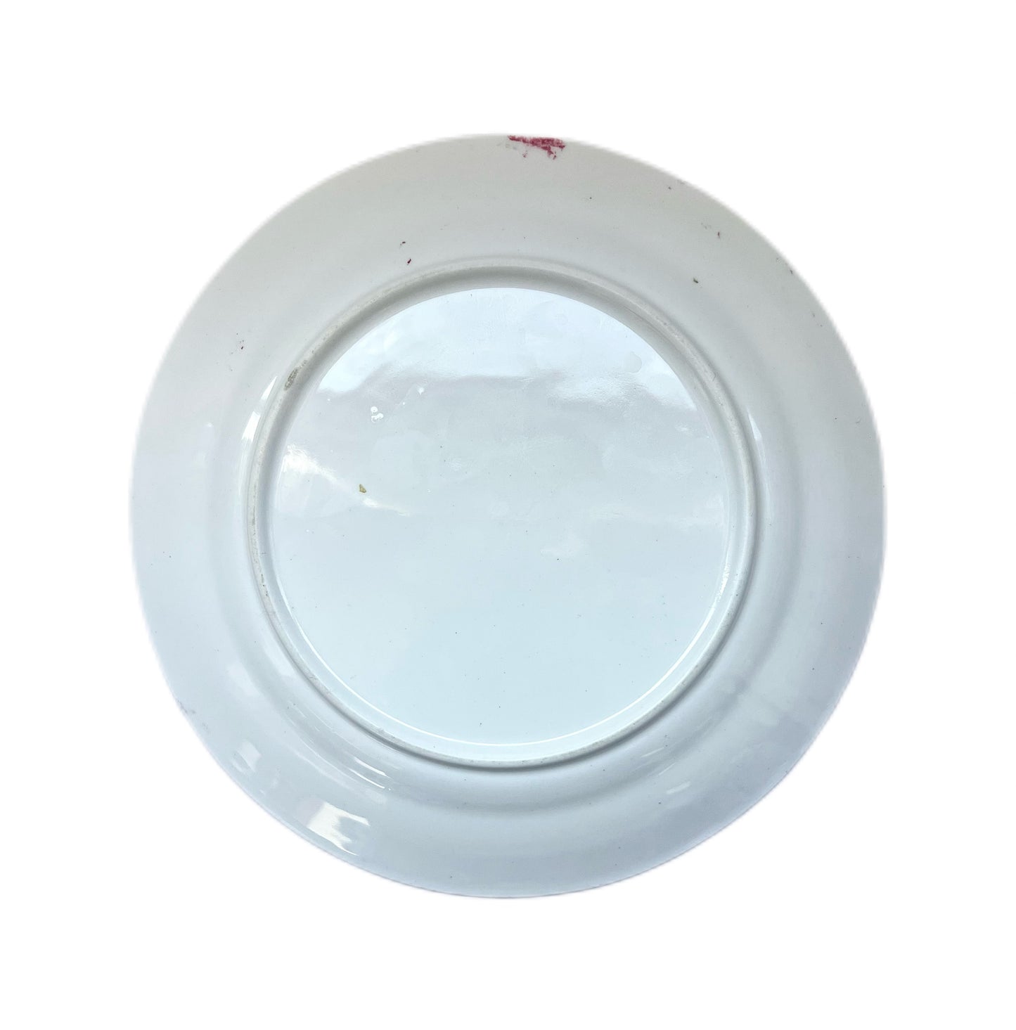 Antique unmarked English bone china plate, circa mid 19th century