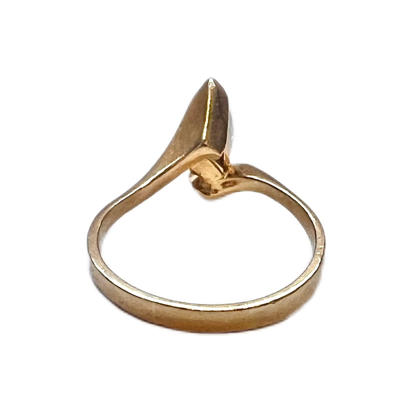 Vintage 18carat yellow gold and diamond marquise cut ring