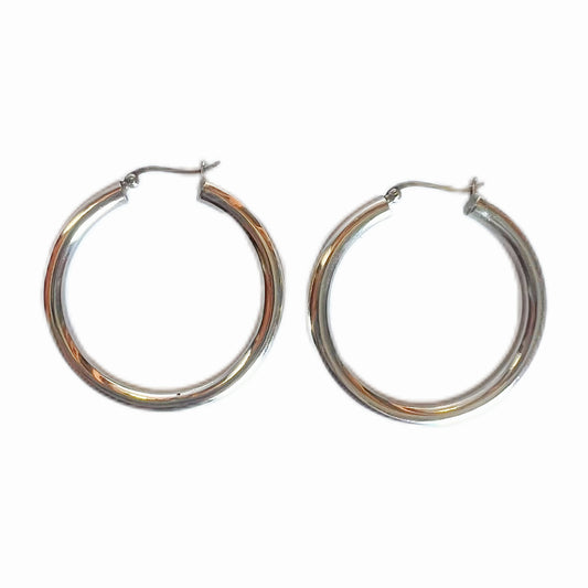 Vintage sterling silver hoop earrings