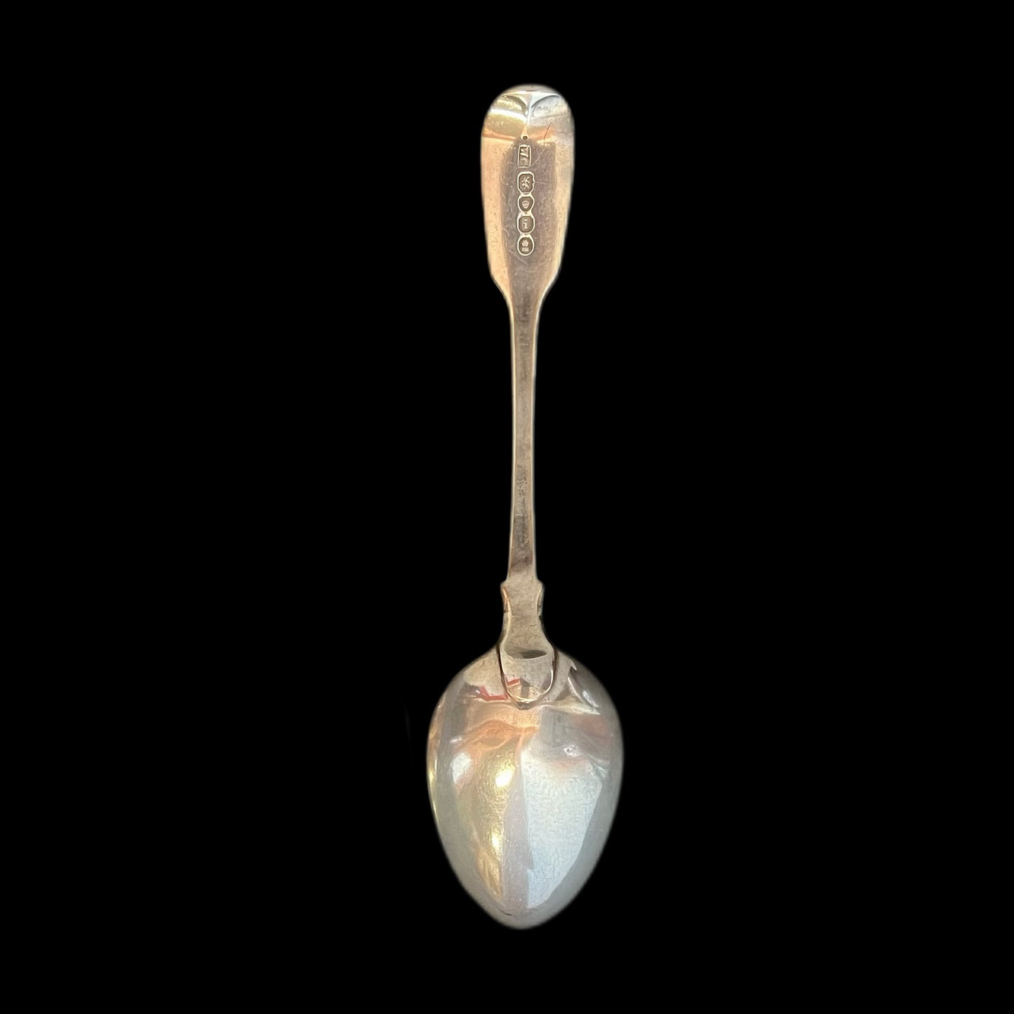 Antique George IV sterling silver fiddle & thread spoon