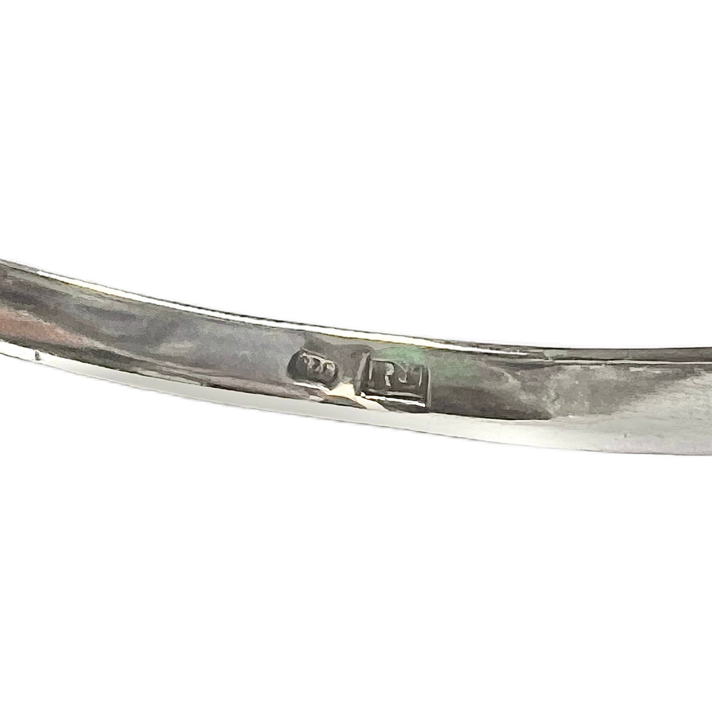 Vintage Australian  sterling silver and chrysoprase statement bangle by Richard Ivey