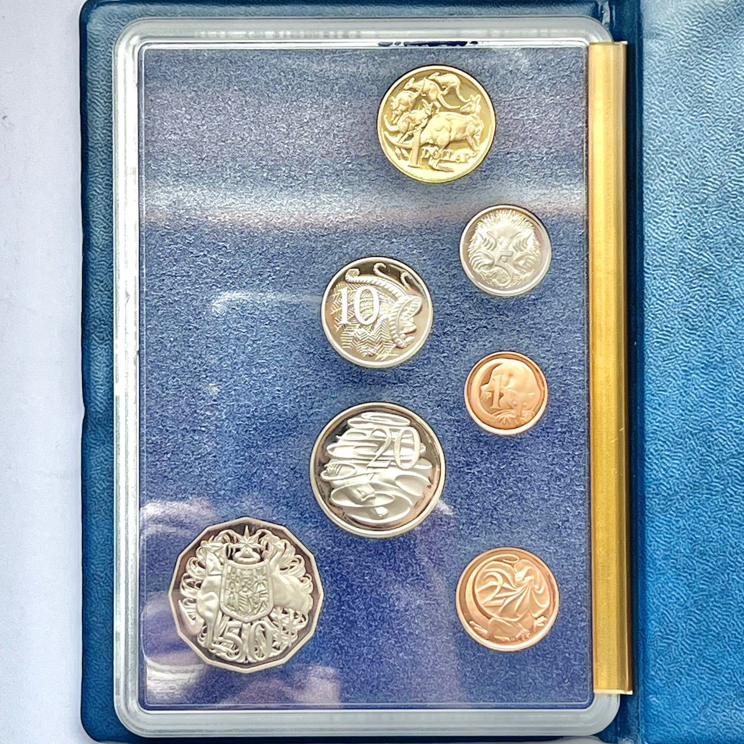 Juego de monedas de prueba australianas de 1985, emitidas por la Real Casa de la Moneda de Australia.