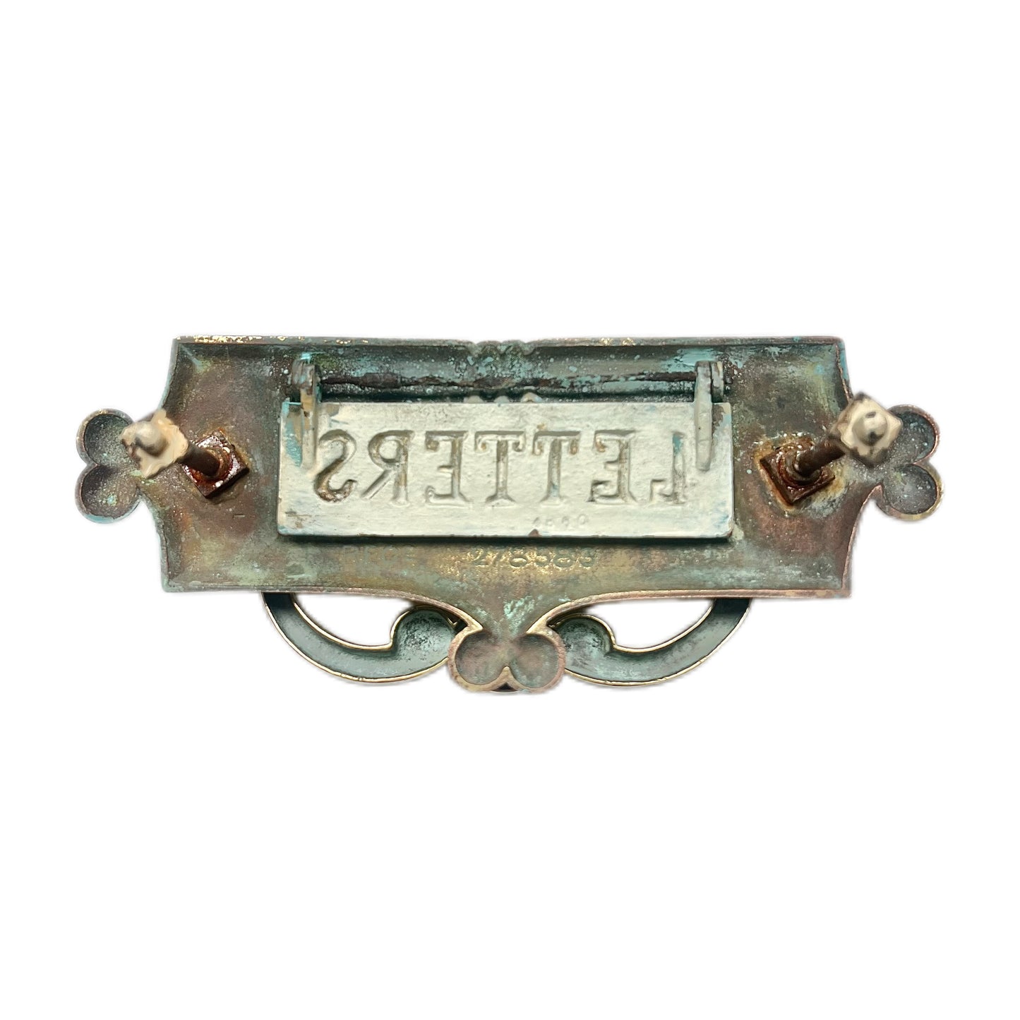 Antique English Arts & Crafts doorknocker and letterbox cover