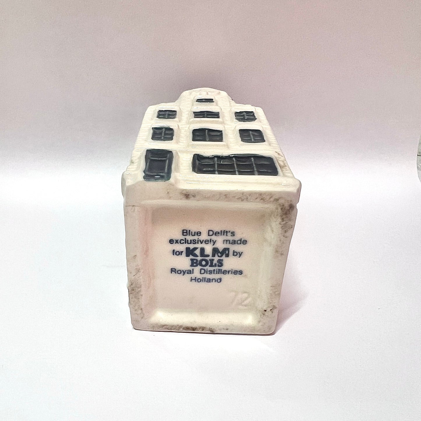 Vintage KLM Delft miniature House 72 novelty decanter