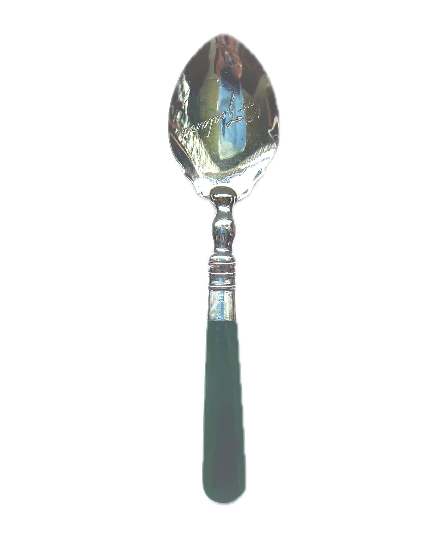 Cuchara de recuerdo rara, casi antigua, de Nueva Zelanda, de plata esterlina y jade nefrita, circa 1926