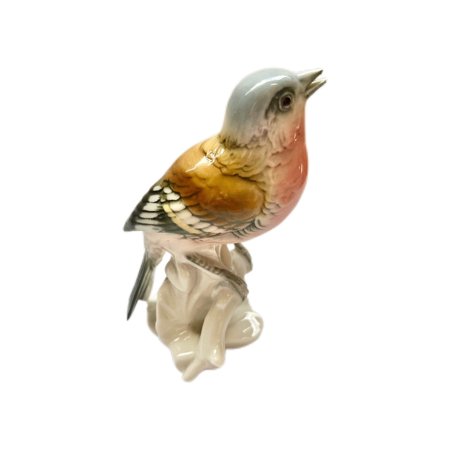 Figura de pájaro pinzón de porcelana de Karl Ens de principios del siglo XX