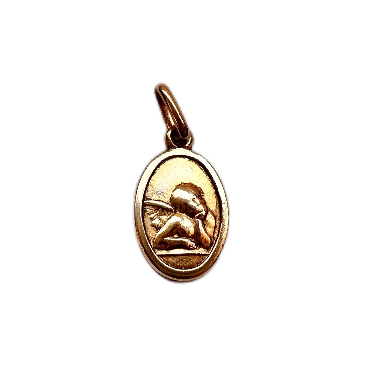 Vintage Italian 9ct gold cherub charm