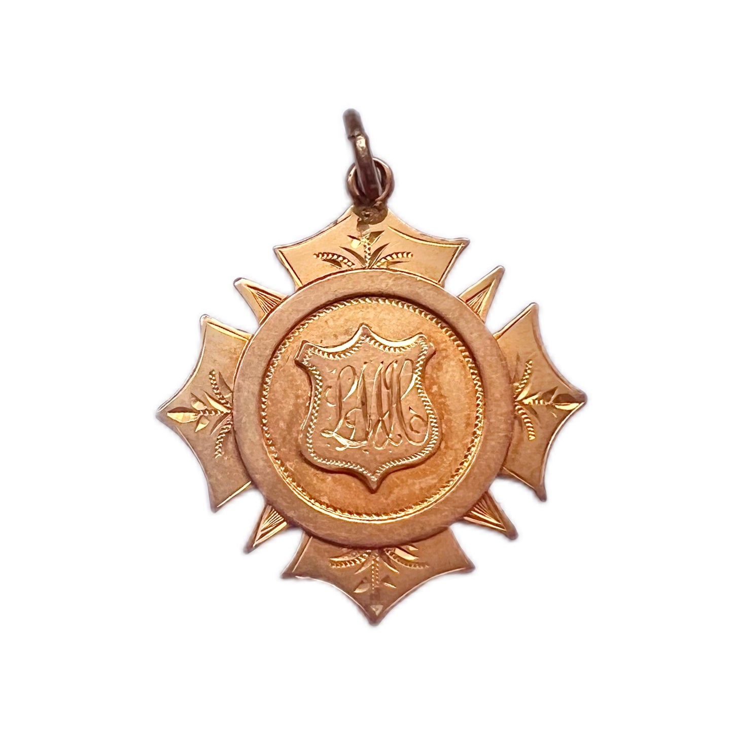 Antigua medalla de oro de 9 quilates, del primer Campeón Superior Australiano de la Escuela Queen's. Adelaida, 1903.