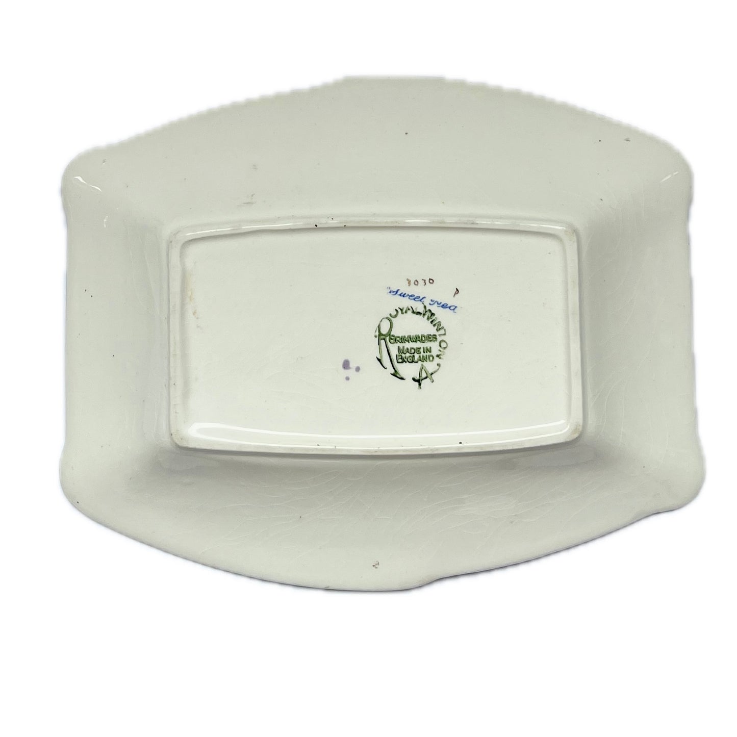 Plato Royal Winton Grimwades England de la década de 1930, con un patrón floral de chintz de guisantes de olor poco común.