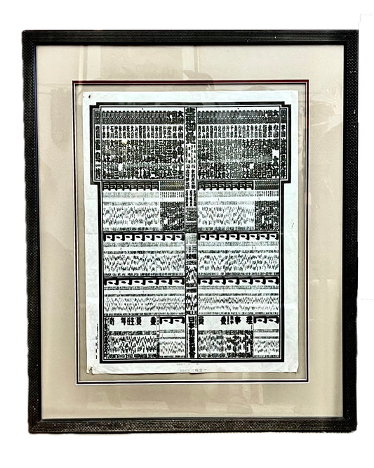 裱框复古 1994 年日本相扑摔跤排名表或 banzuke,Kirishima Kazuhiro 和 Musashimaru Koyo
