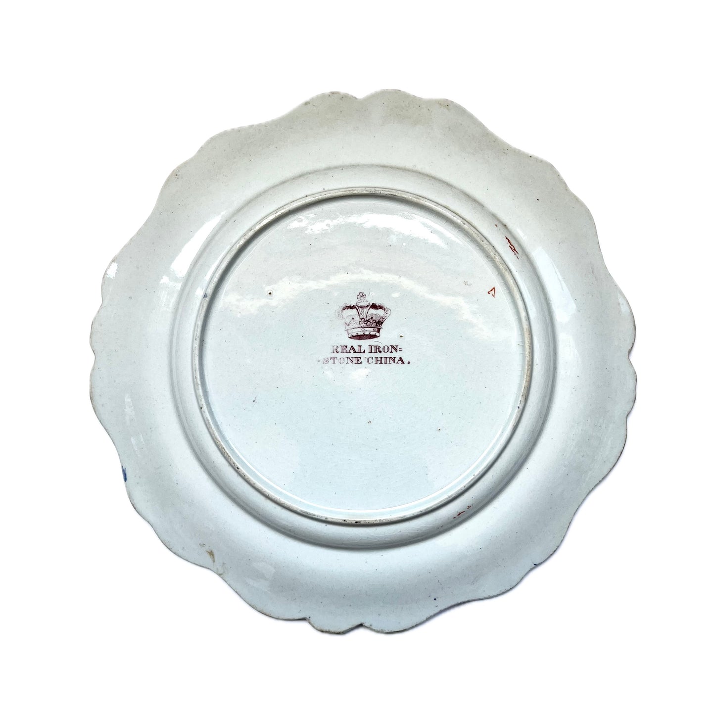 Mid 19th century English Ironstone Imari plate produced by Francis Morley circa 1852 to 1858