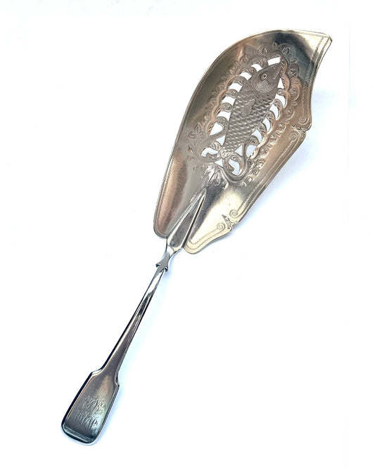 George IV sterling silver fish slice with marks for William Bateman I, London, 1822