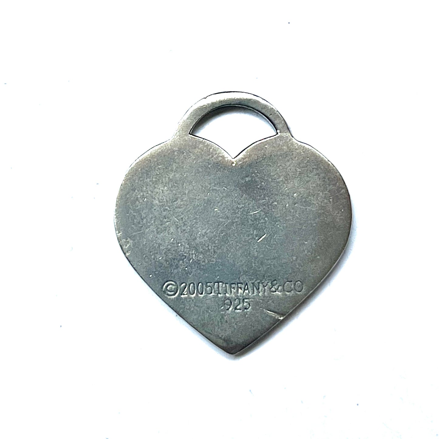 Vintage Tiffany & Co 1837 XL sterling silver heart charm pendant