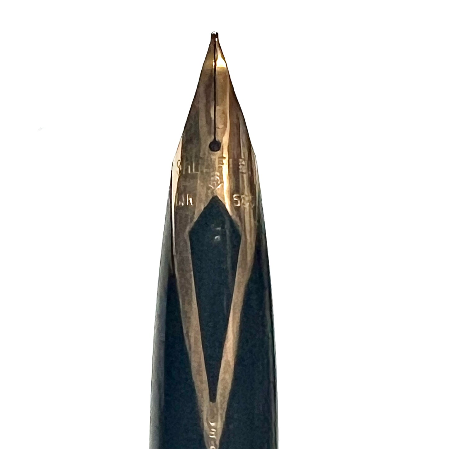 Bolígrafo Targa vintage de Sheaffer en su estuche original, codiciado modelo 1005. Cuerpo de oro galvanizado de 23 quilates, plumín de oro de 14 quilates, fabricado en EE. UU. entre 1976 y 1999.