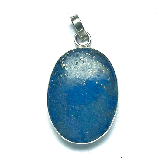Vintage Sterling Silver and Lapis Lazuli Pendant