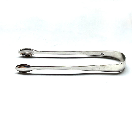 Antique Georgian sterling silver tongs circa 1770 to 1780s, attributed to John Lambe