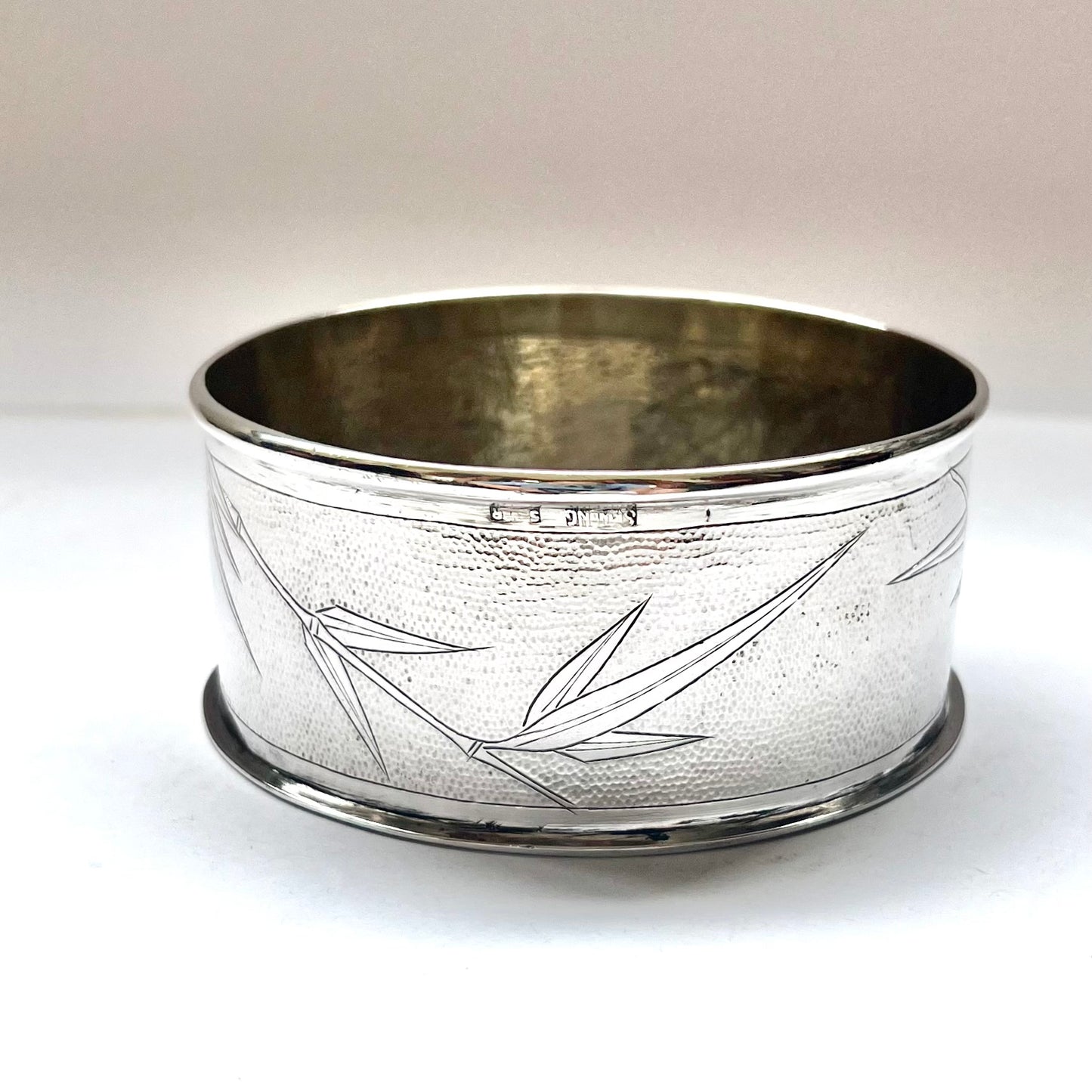 Vintage Chinese Export Silver Wine Bottle Holder / Coaster