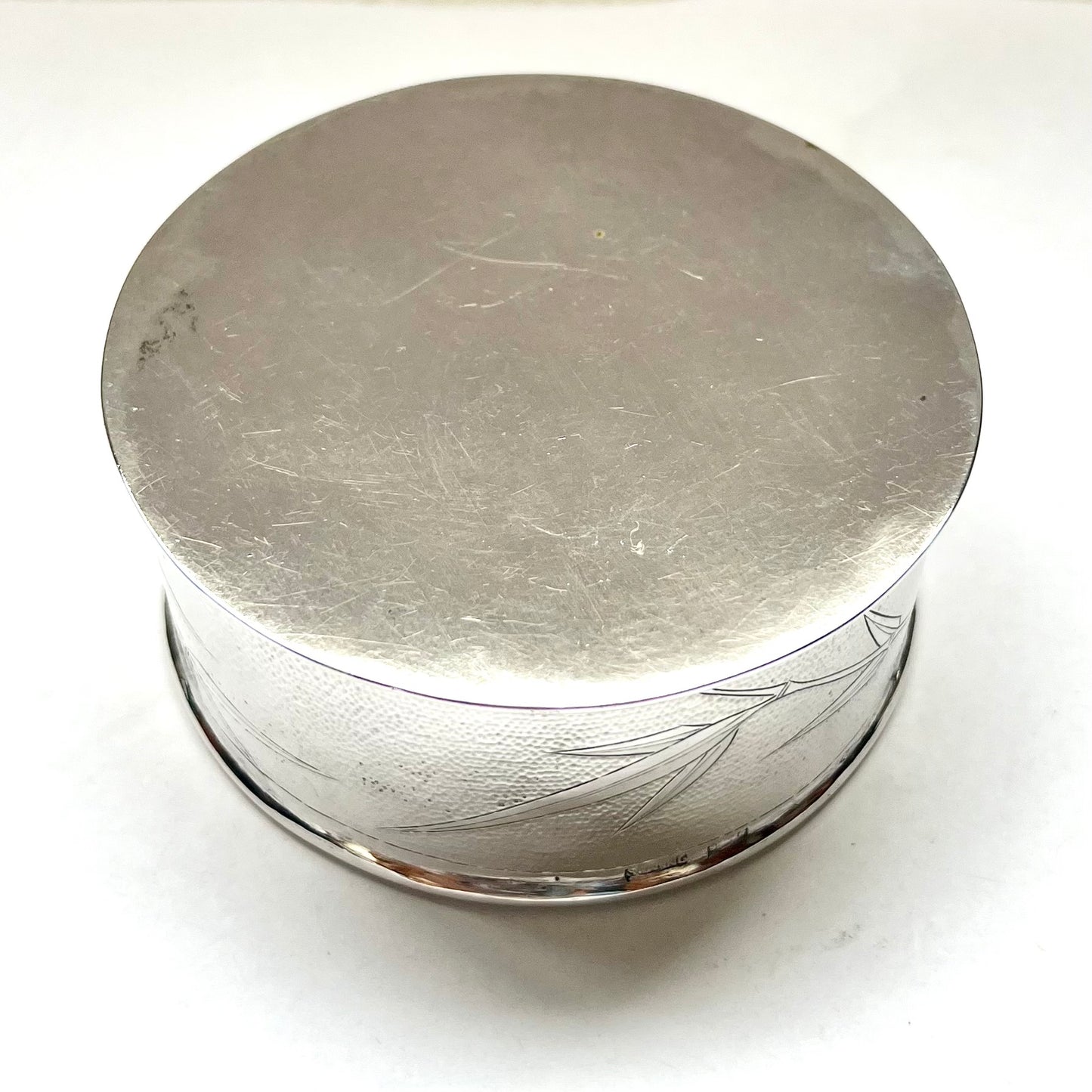 Vintage Chinese Export Silver Wine Bottle Holder / Coaster