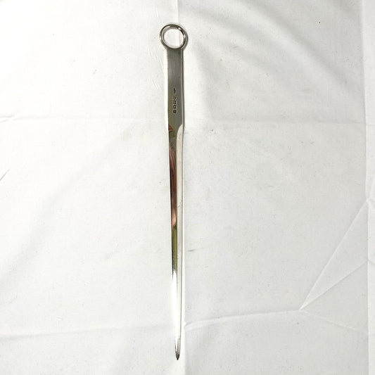 William IV sterling silver meat skewer, William Rawlings Sobey, Exeter, 1836. Rare English Provincial Silver.