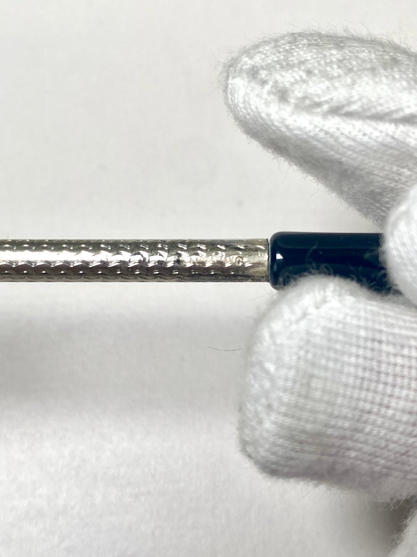 Austrian Art Deco sterling silver and guilloche enamel cigarette holder