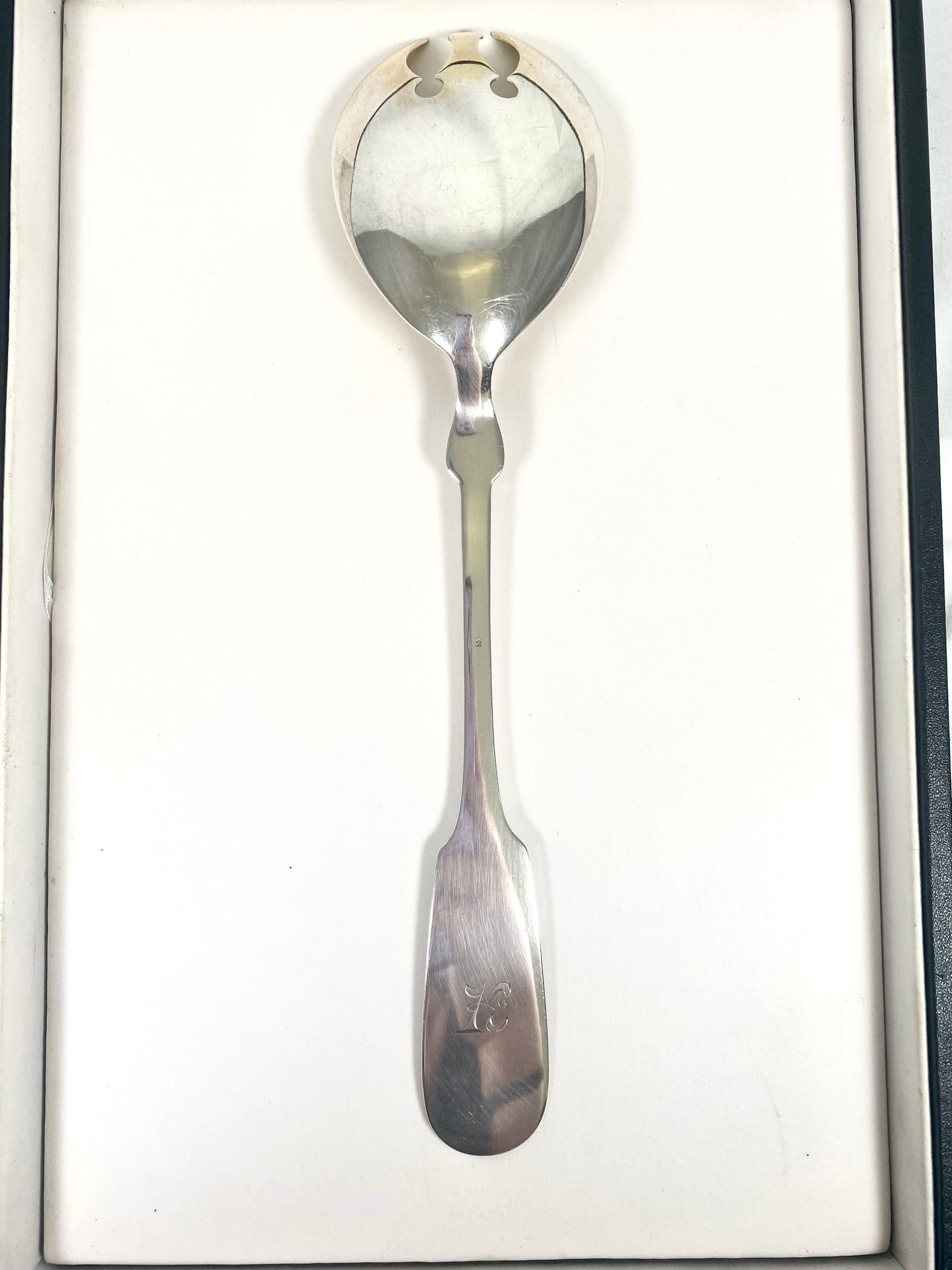 Antique Jugendstil .800 silver salad server, German/Austrian circa 1900.