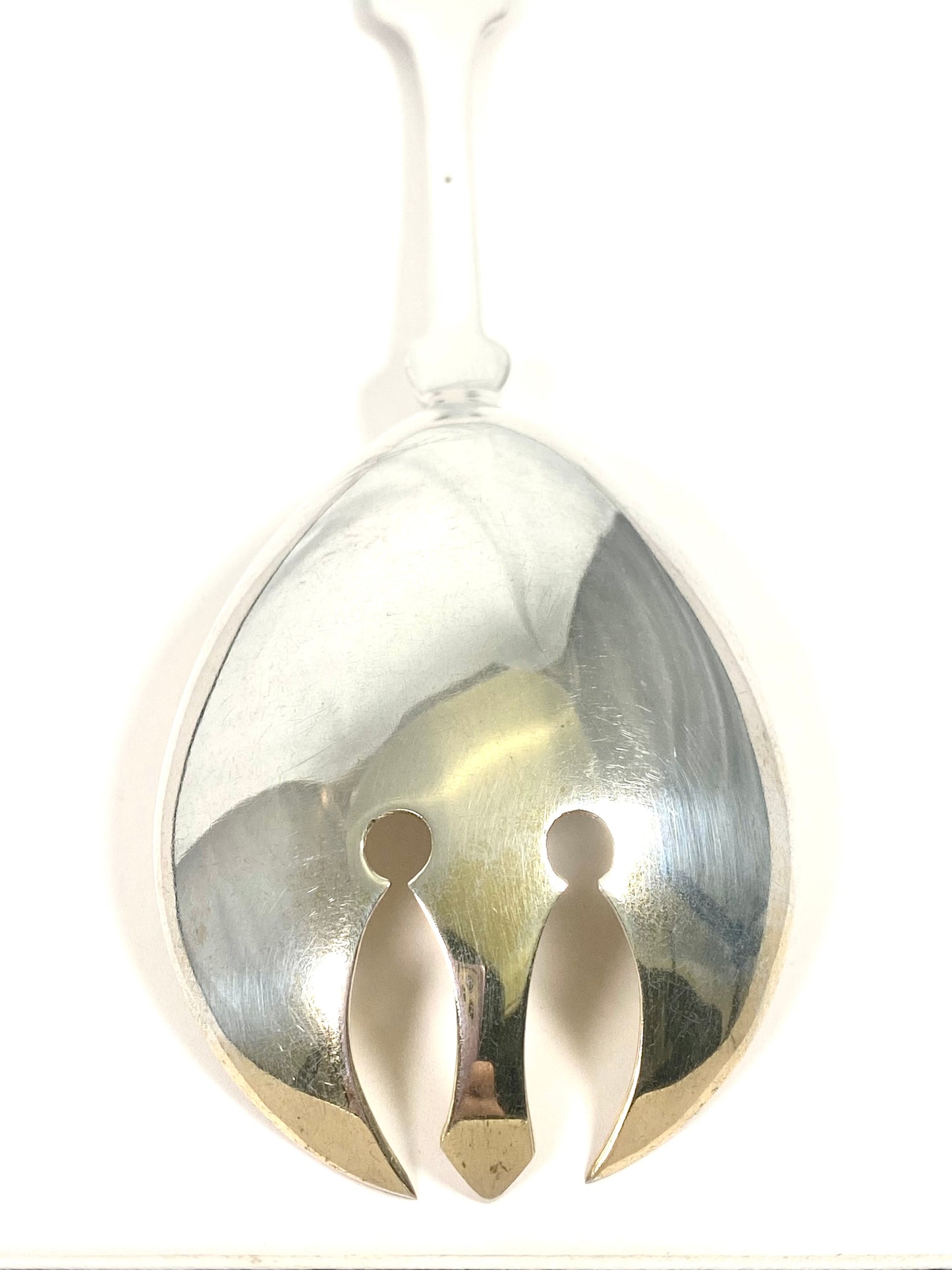 Antique Jugendstil .800 silver salad server, German/Austrian circa 1900.