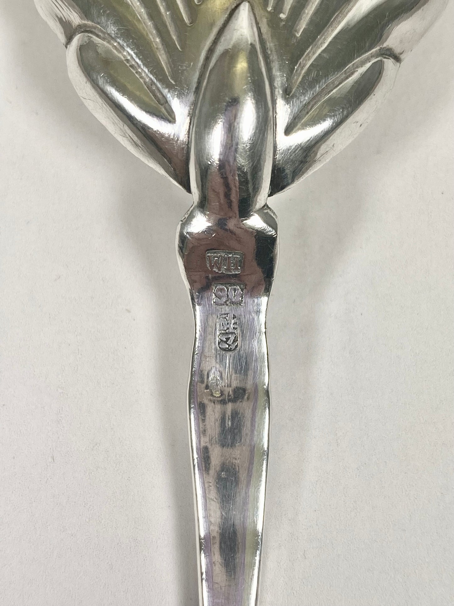 Antique Chinese export .900 silver spoon, Late Qing by Wang Hing and Gong He, Canton / Hong Kong