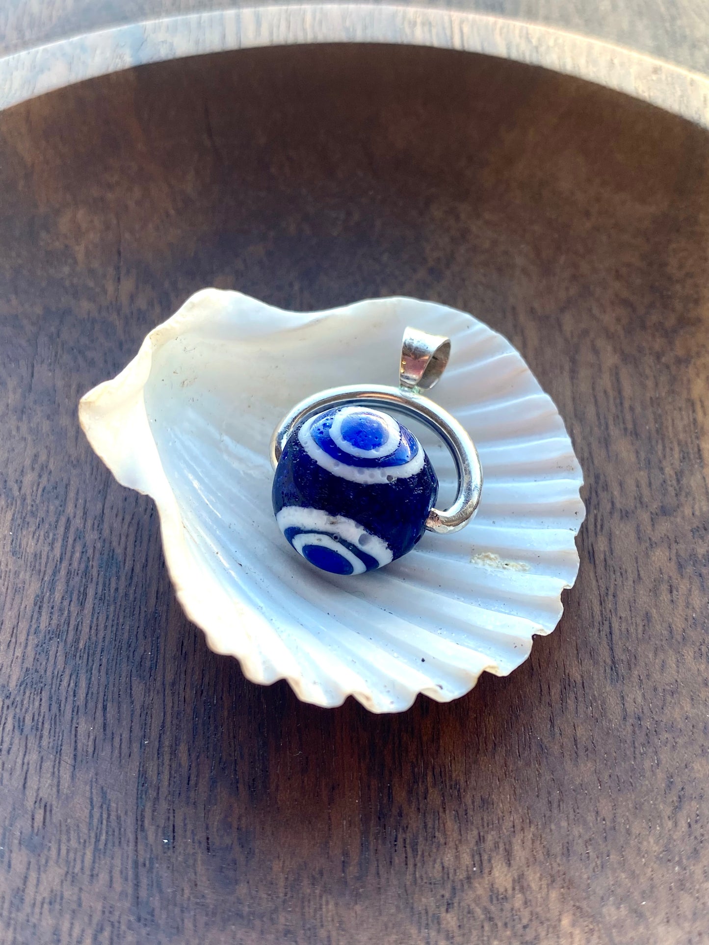 古董/古代千花玻璃贸易珠、眼珠、旋转吊坠