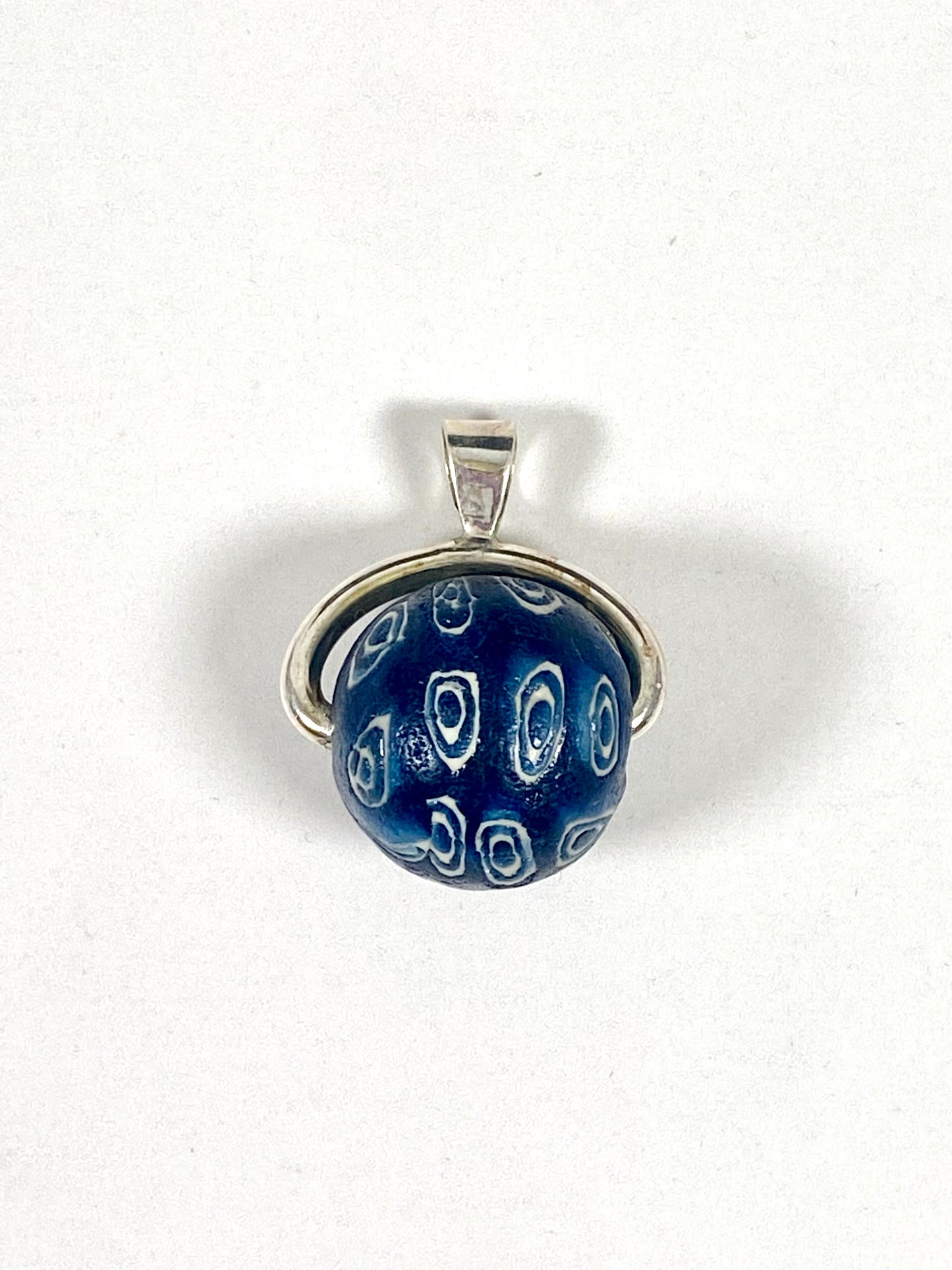 Antique / Ancient Millefiori Glass Trade Bead, Stratified Eye Bead, Swivel Fob Pendant