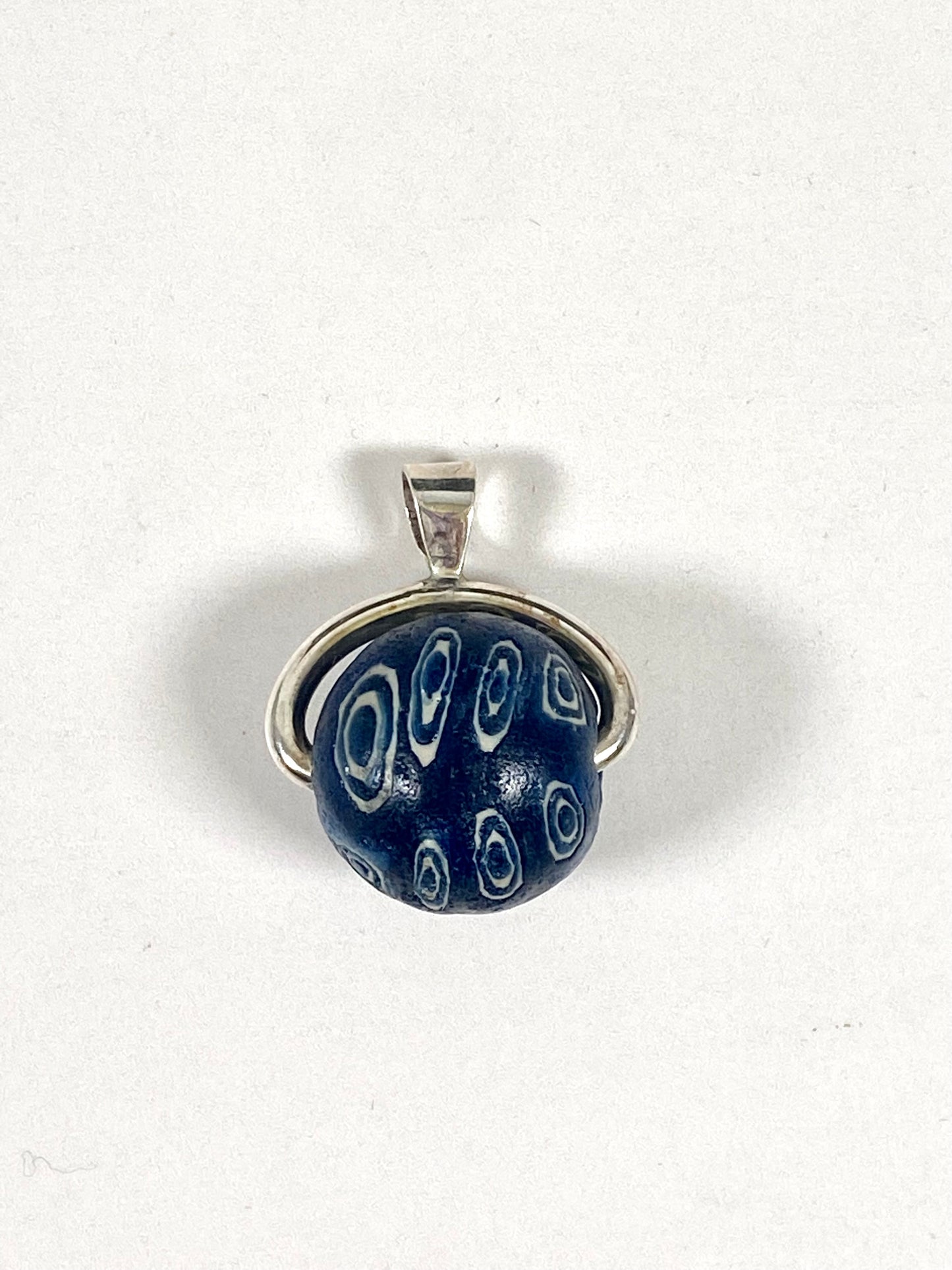 Antique / Ancient Millefiori Glass Trade Bead, Stratified Eye Bead, Swivel Fob Pendant