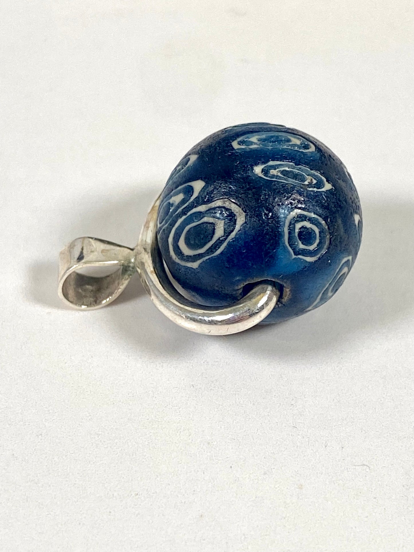 Antique / Ancient Millefiori Glass Trade Bead, Stratified Eye Bead, Swivel Fob Pendant