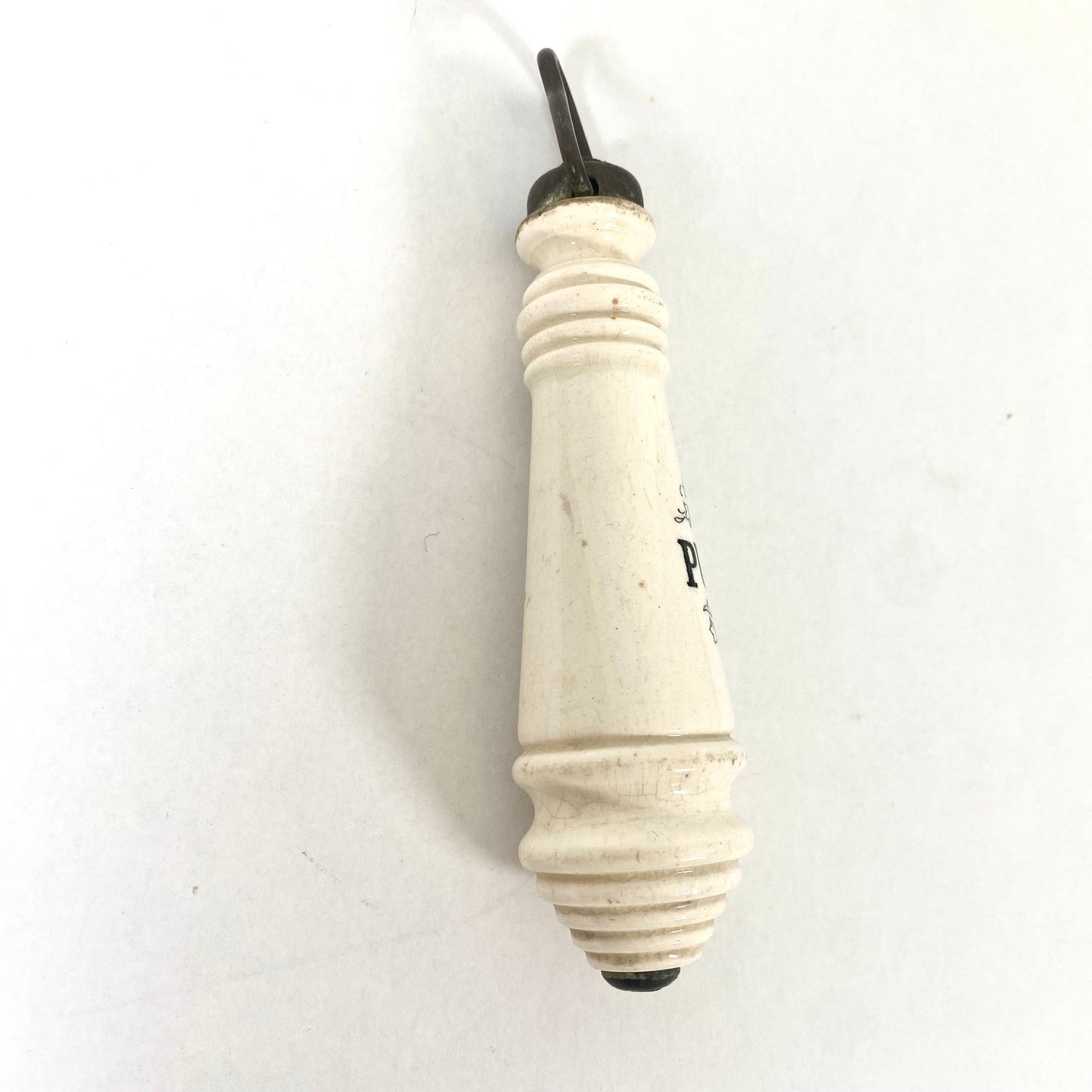 Tirador de cisterna victoriano original y raro para inodoros con cadena, baños, etc.