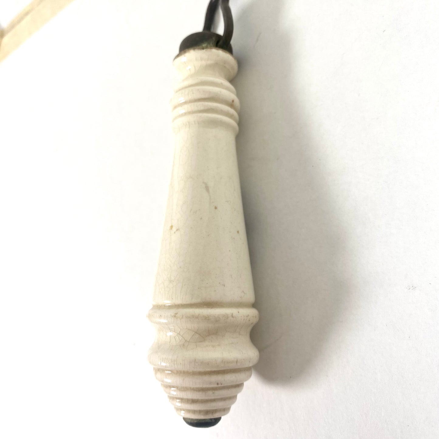 Tirador de cisterna victoriano original y raro para inodoros con cadena, baños, etc.