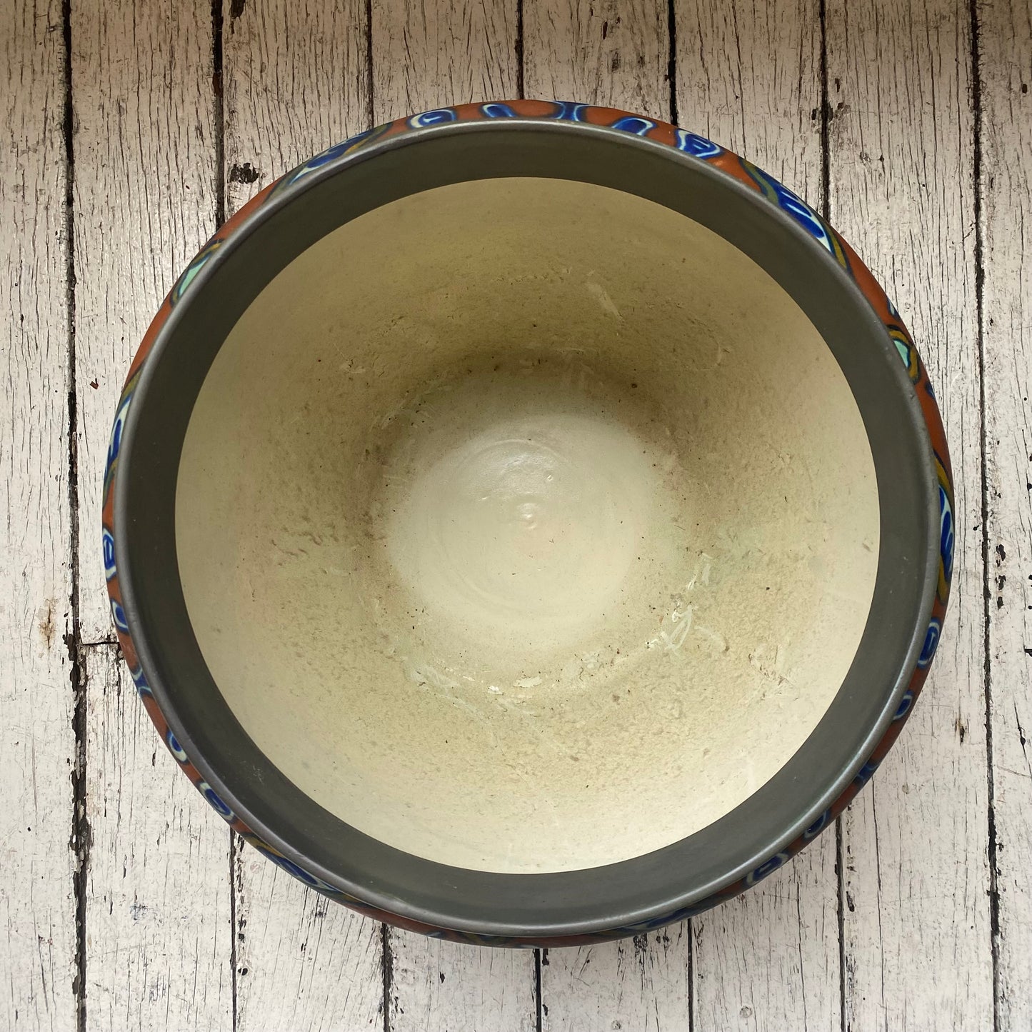Rare Gouda Dutch Art Deco Pottery Cache Pot / Jardiniere, Rhodian Pattern c.1921