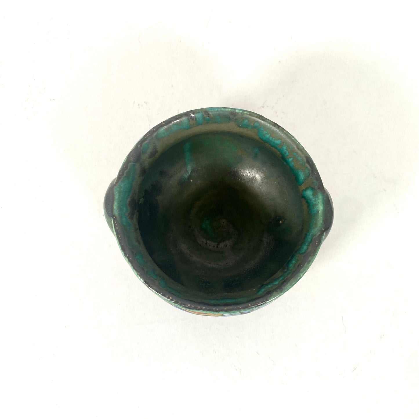 Gouda Dutch Art Pottery small cache pot / trinket bowl, Art Deco circa 1922-1942