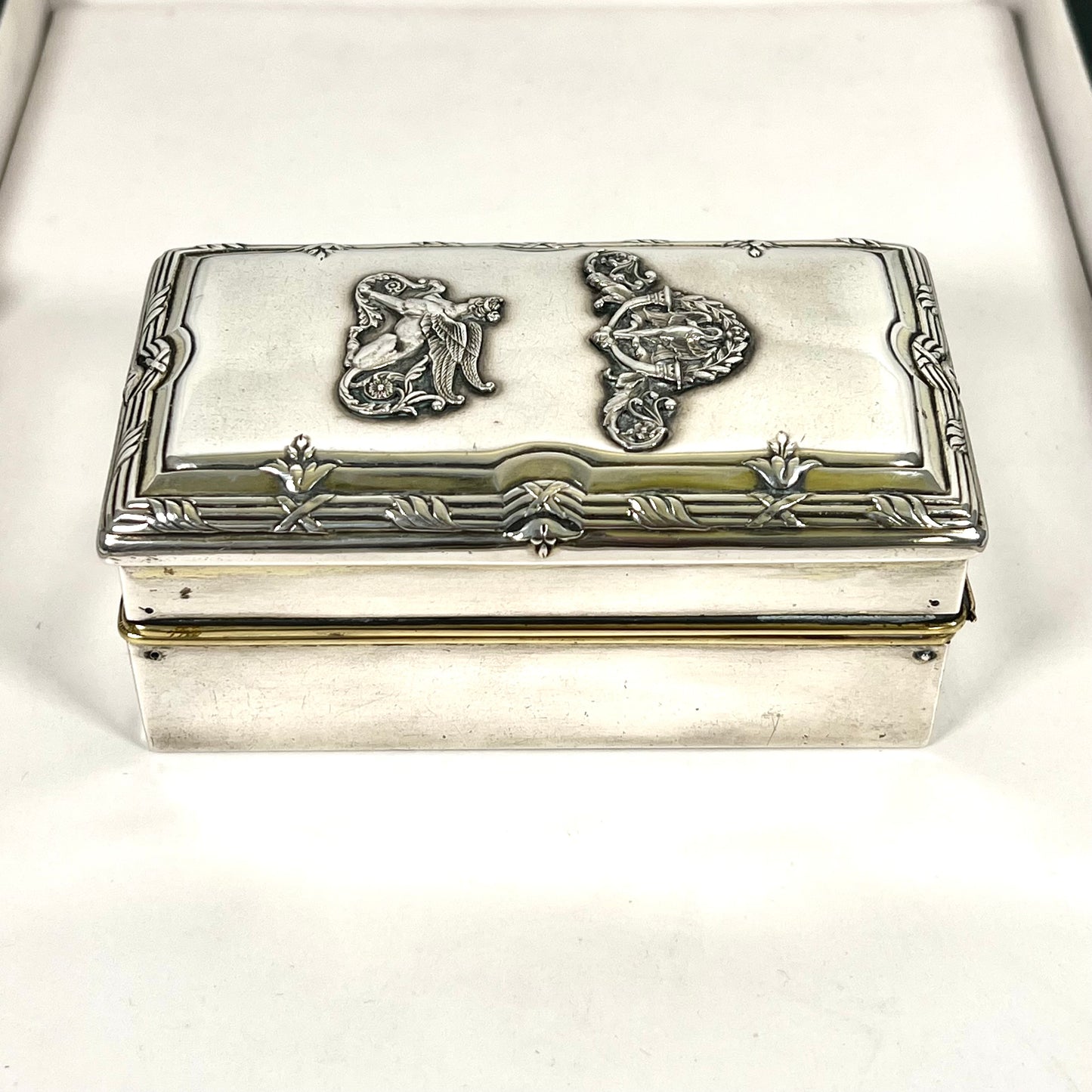 Lovely antique English Edwardian sterling silver travelling spirit burner, Egyptian Revival