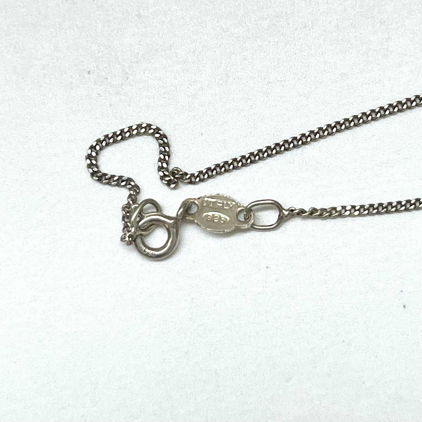 Vintage Hand Painted Indian Buddhist Pendant with Fine Italian Sterling Silver Chain