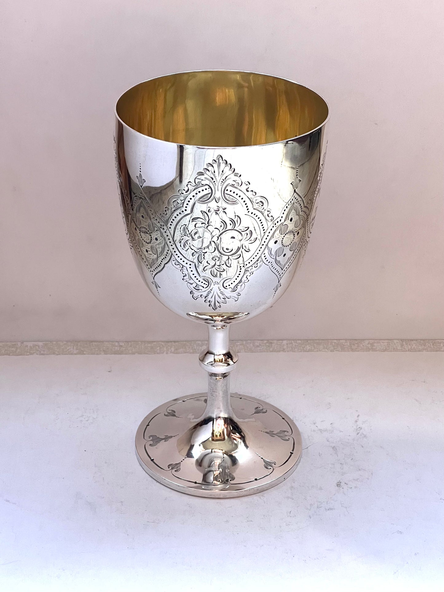 Rare early Australian Colonial sterling silver Fine Woolled Ram trophy cup, NSW merino memorabilia. Thomas Smily, 1864, London.