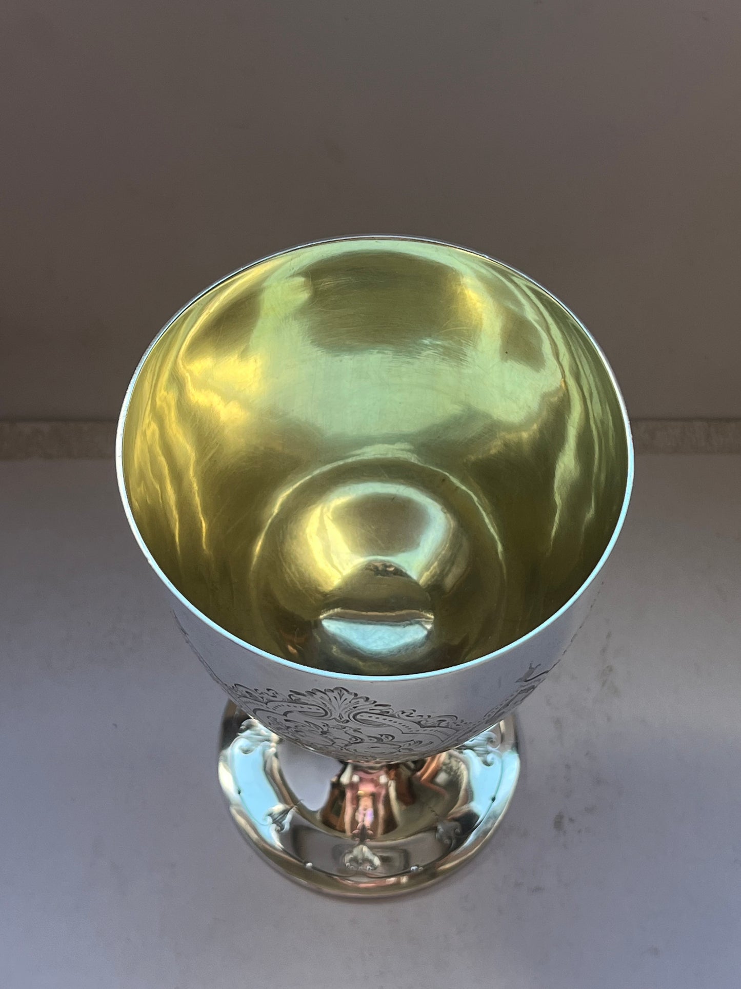 Rare early Australian Colonial sterling silver Fine Woolled Ram trophy cup, NSW merino memorabilia. Thomas Smily, 1864, London.