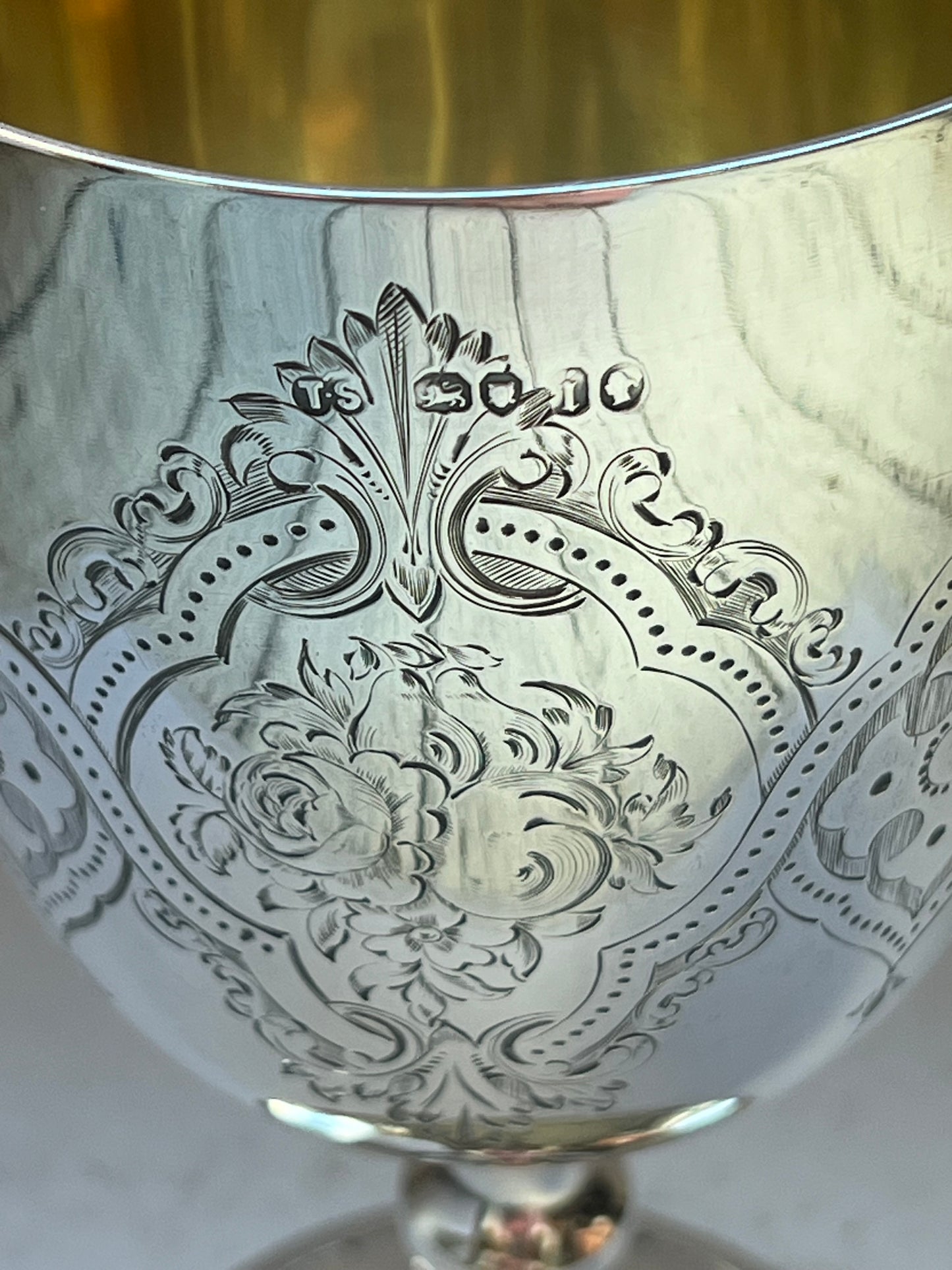 Rare early Australian Colonial sterling silver Fine Woolled Ram trophy cup, NSW merino memorabilia. Thomas Smily, 1864, London.