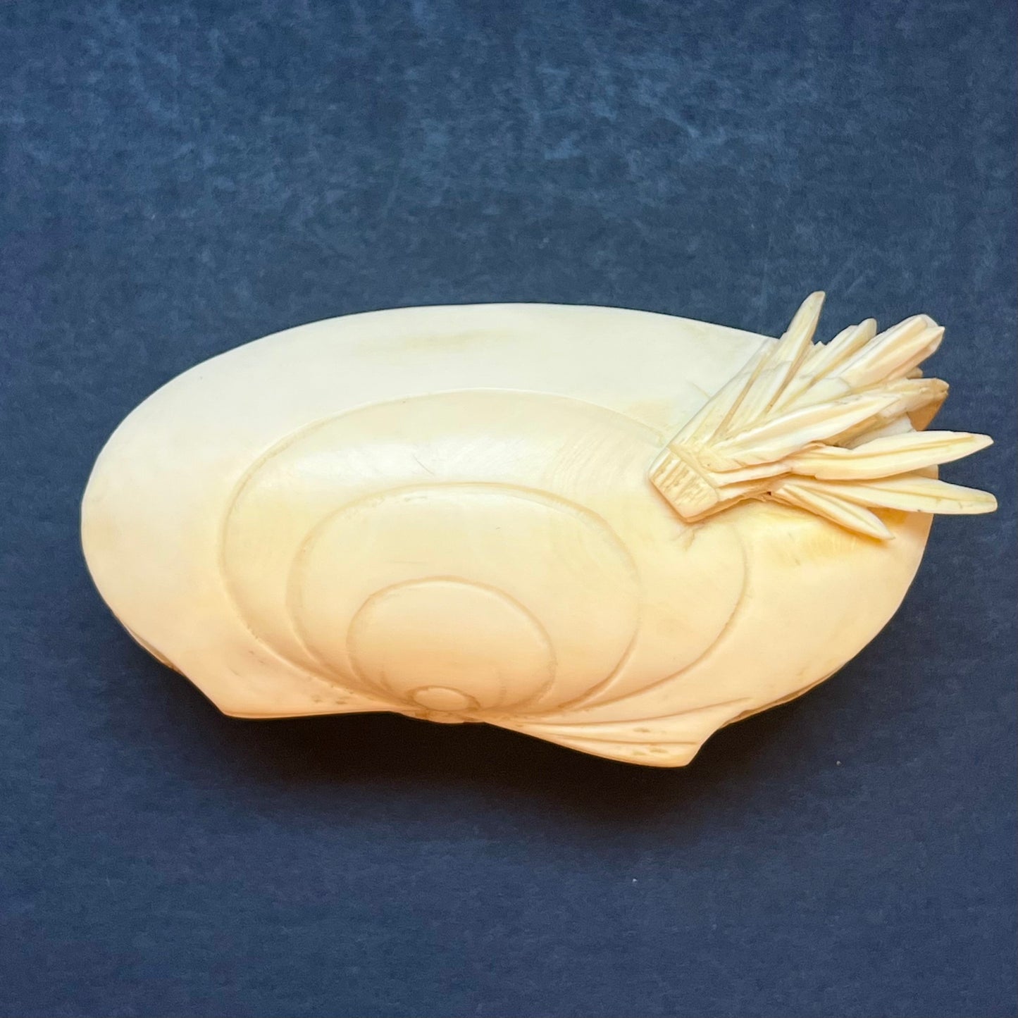 罕见而可爱的 20 世纪早期中国穴堀式“蛤蜊之梦”雕刻,约 20 世纪 20 年代