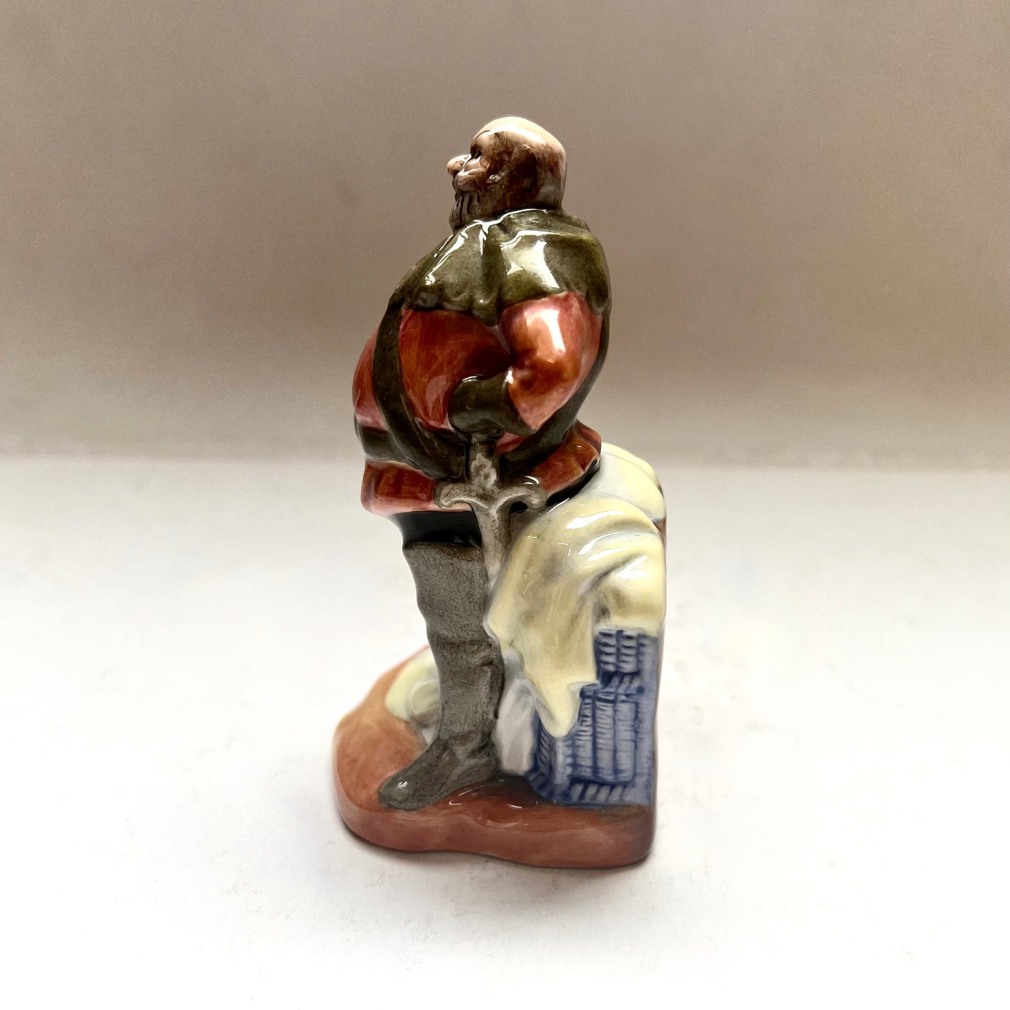 复古皇家道尔顿“福斯塔夫”微型雕像,出自莎士比亚戏剧 * 完美状态*