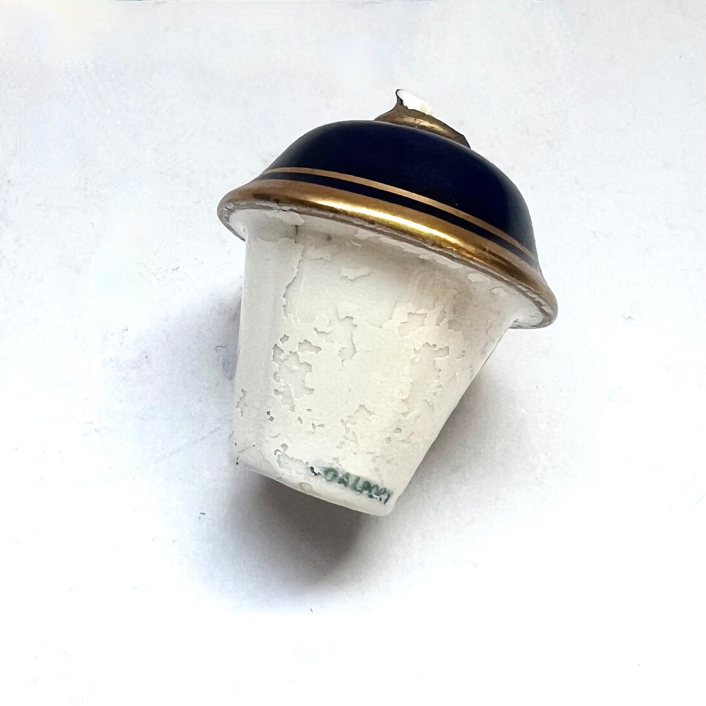 Late 19th century antique English lidded Coalport cobalt and gilt porcelain urn