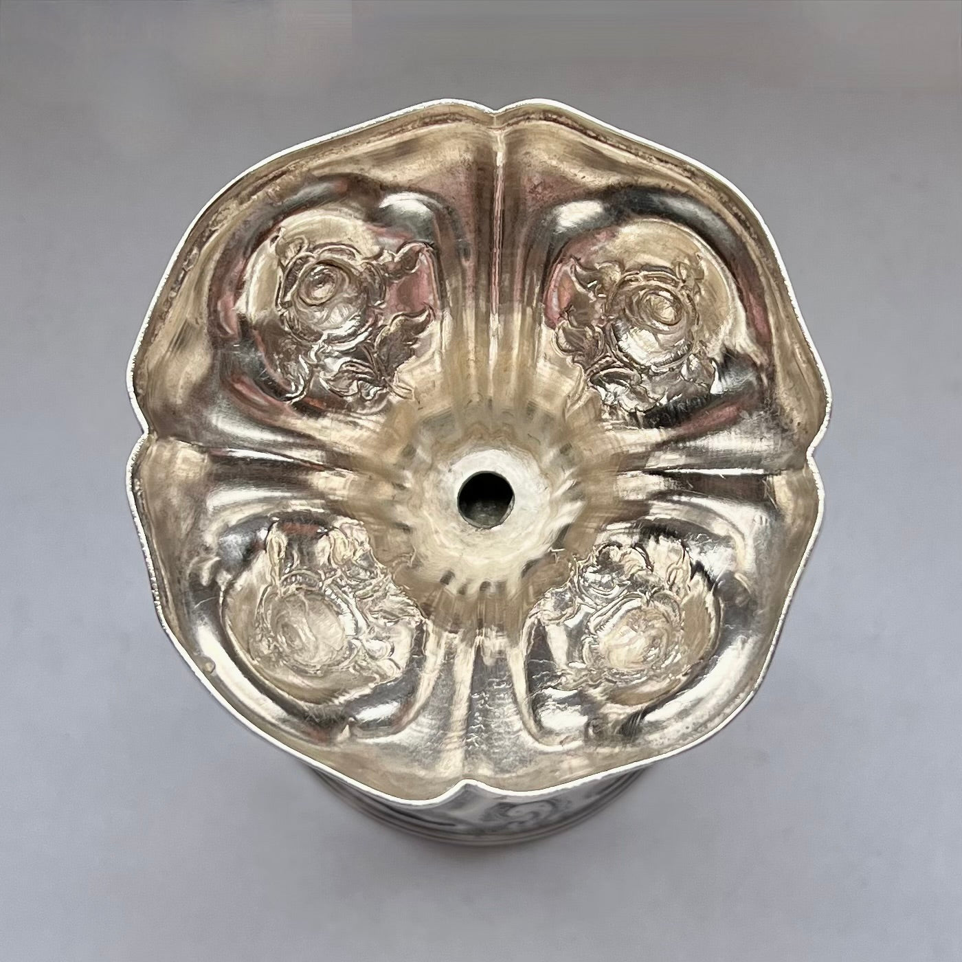 Antique Mid 19th Century Viennese .812 Silver Lidded Chalice Cup