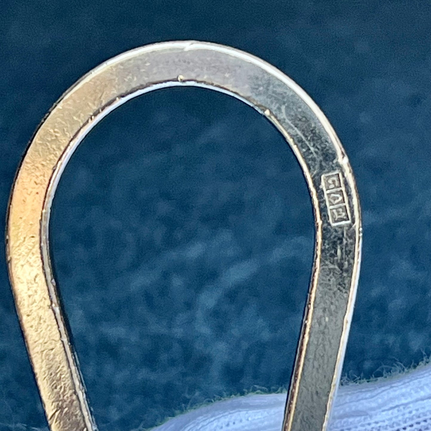 中世纪埃及 .800 银钥匙扣,首字母 N
