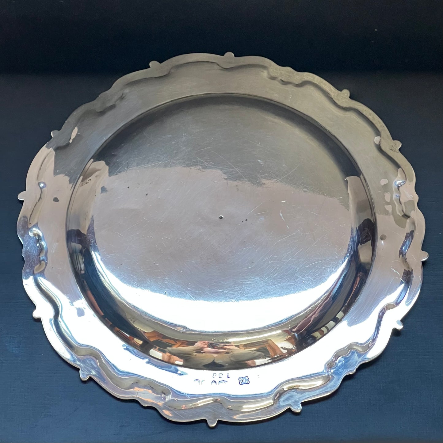High Victorian sterling silver salver with pastoral scene, London, Edward, John & William Barnard circa 1846-1851