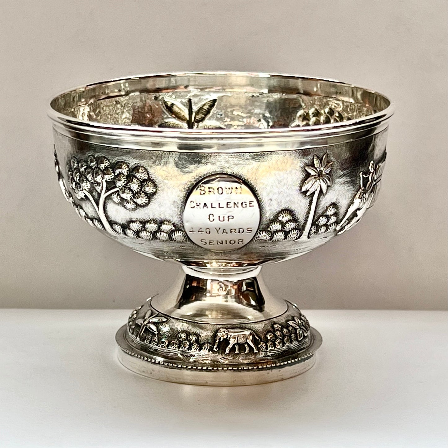 Antique Anglo-Indian Lucknow Silver Trophy, Brown Challenge Cup, Amateur Athletics